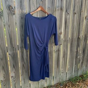 Blue midi bat wing dress